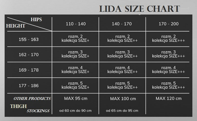 Liela izmēra krāsainas zeķbikses LIDA 142 Size+ 80 DEN