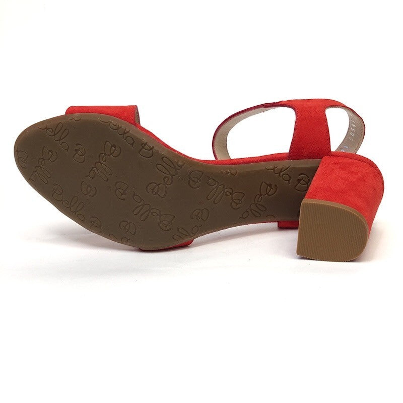 Bella B. Red Suede – Portugāļu roku darba zamšādas sandales (Lielie izmēri)
