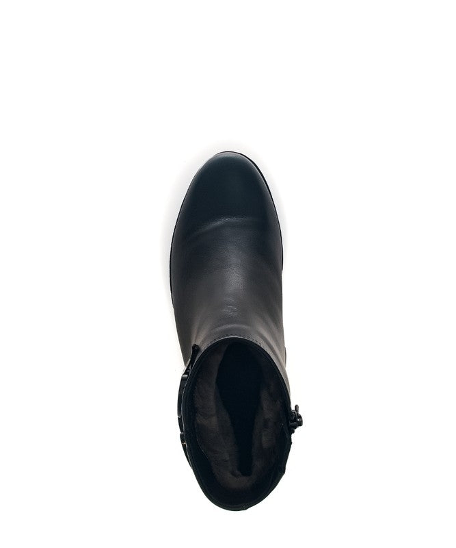Gabor Wool-Lined Black – Eleganti dabīgās ādas ziemas puszābaki