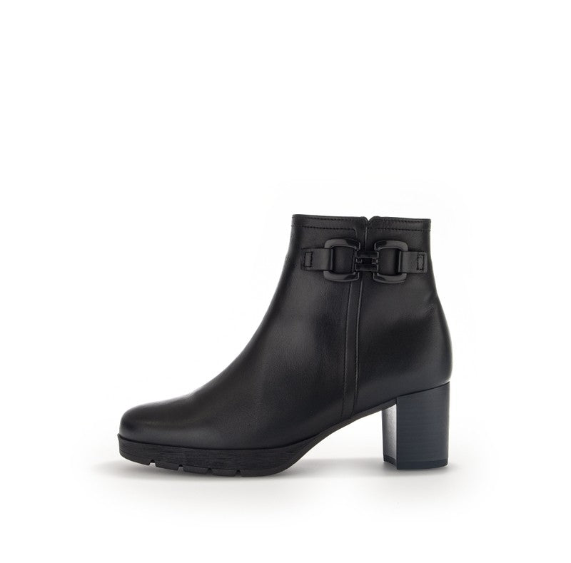 Gabor Wool-Lined Black – Eleganti dabīgās ādas ziemas puszābaki