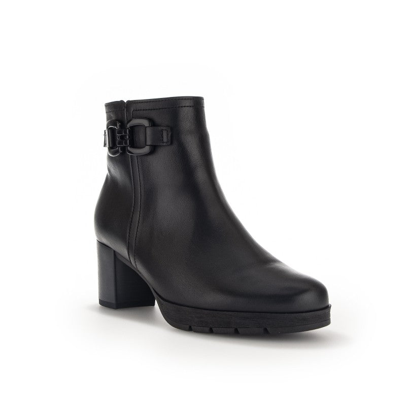 Gabor Wool-Lined Black – Eleganti dabīgās ādas ziemas puszābaki