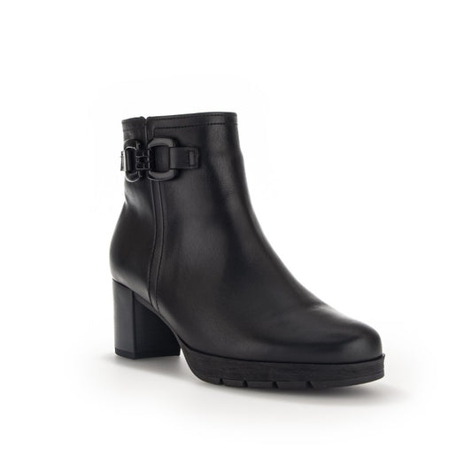 Gabor Wool-Lined Black – Eleganti dabīgās ādas ziemas puszābaki