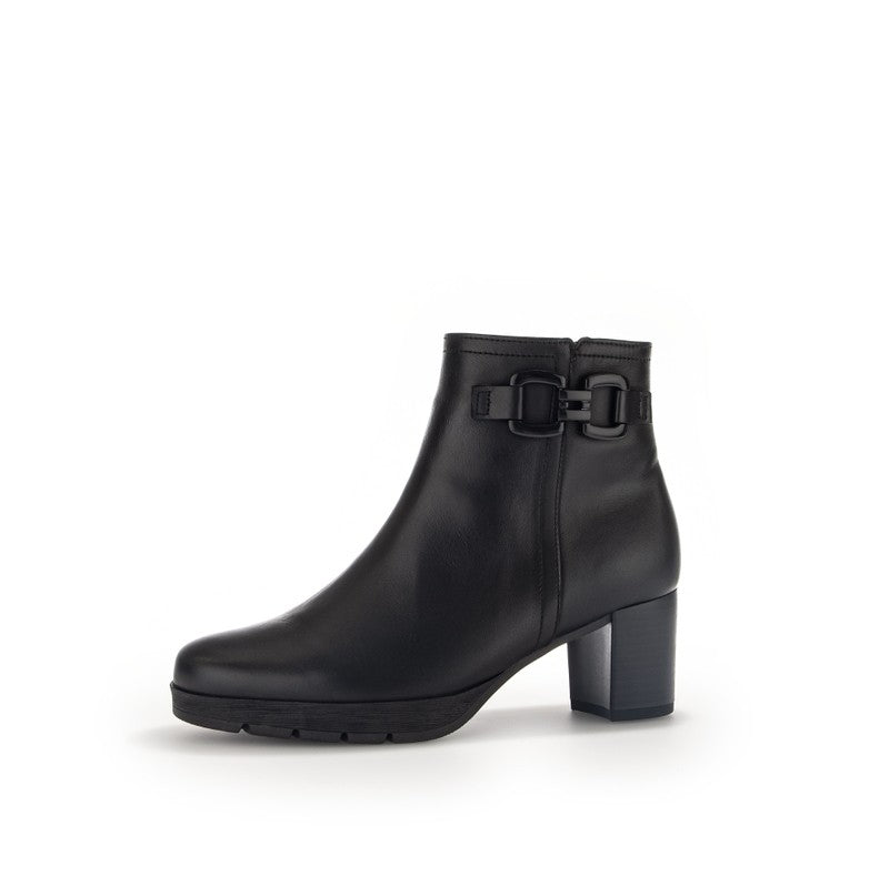 Gabor Wool-Lined Black – Eleganti dabīgās ādas ziemas puszābaki