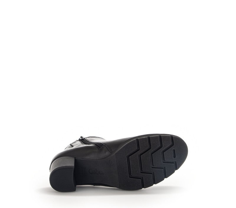 Gabor Wool-Lined Black – Eleganti dabīgās ādas ziemas puszābaki