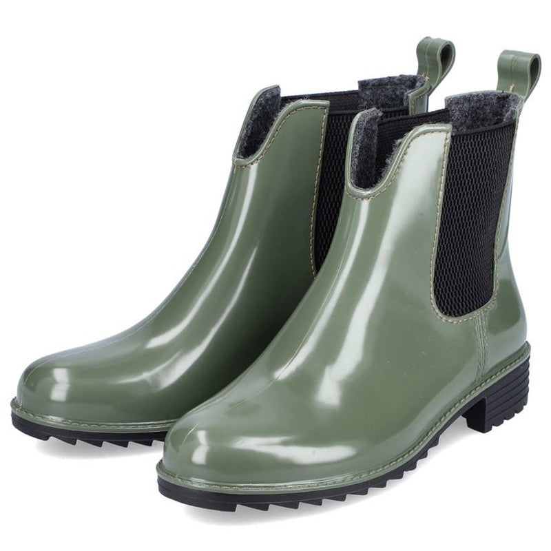 Rieker Waterproof Green – Siltināti gumijas puszābaki aktīvai ikdienai
