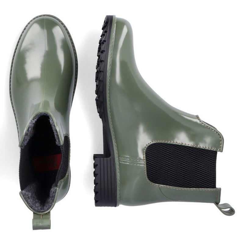 Rieker Waterproof Green – Siltināti gumijas puszābaki aktīvai ikdienai
