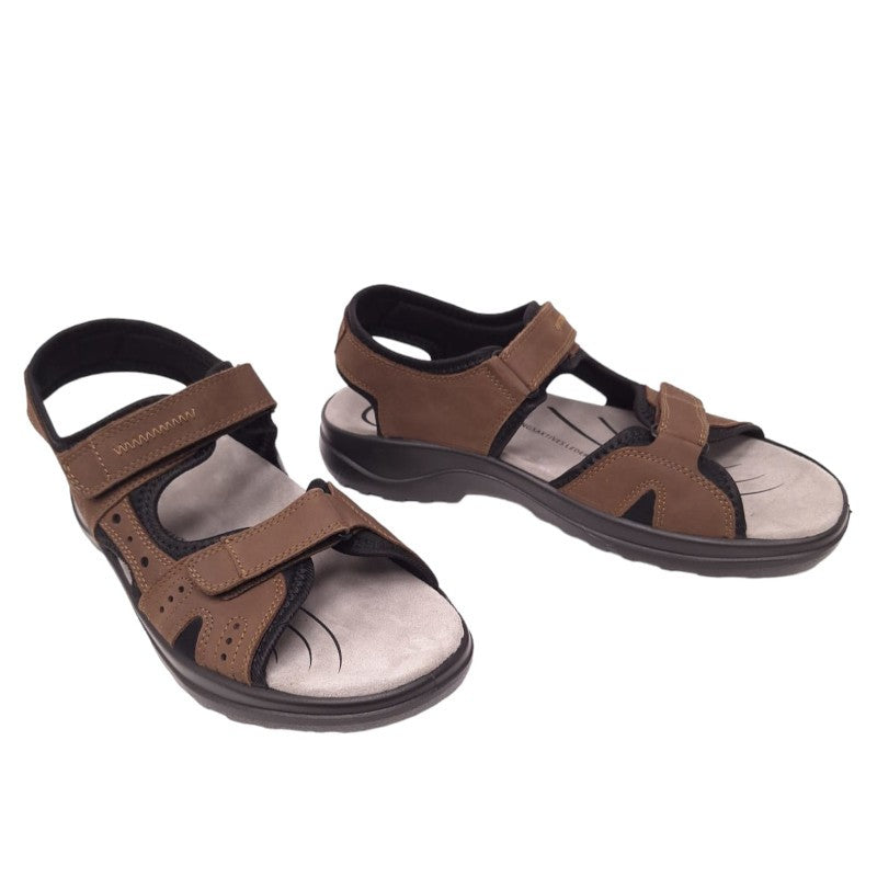 Jomos AirComfort Brown – Vīriešu liela izmēra ādas sandales