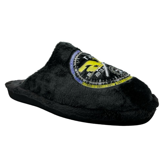 Berevere Comfort Black – Vīriešu liela izmēra mājas čības