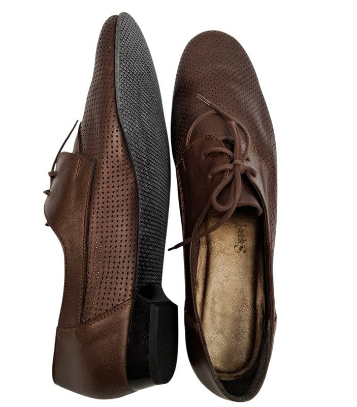 Vitas Laiks T-91 Brown – Sieviešu ādas oksfordi (Latvijas ražojums)
