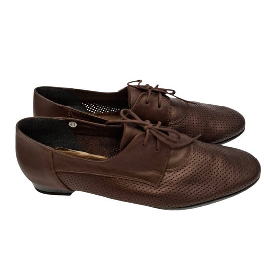Vitas Laiks T-91 Brown – Sieviešu ādas oksfordi (Latvijas ražojums)